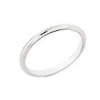 Dainty 10k White Gold Comfort-Fit Band Traditional 2mm Wedding Ring fo