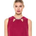 S.L. Fashions Women's Sleeveless Cutout Pearl?Neck Dress, Raspberry, 1