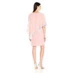 S.L. Fashions Women's Cape Dress, Fadedrose 18