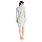 ONYX Nite Women's Short Metallic Lace Dress and Jacket, sage 4