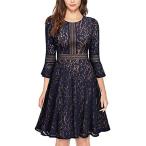 Glamulice Womens Valentines Vintage Floral Lace Dress Swing Cocktail A