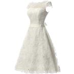 Wedding Dress with Sash Vintage Bridal Dresses Knee Length Lace Weddin