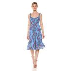 ASTR the label Women's Blended Sleeveless Ruffle Button Front MIDI Dre