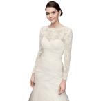 Embroidered Lace Long-Sleeve Dress Topper Style OW2006, Ivory, 14