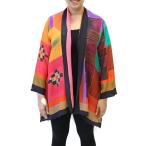 Klee Inspired Hand Painted Art to Wear Silk Jacket OS Plus Size
