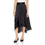 The Kooples Women's Women's Floral Print midi Skirt with Layered Assym