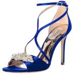 Badgley Mischka Women's Vanessa Heeled Sandal, Cobalt Satin, 8 M US