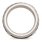 Titanium &amp; Cable Polished 7mm Wedding Ring Band Size 12 by Edward Mire