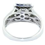 Midwest Jewellery 1cttw Princess Cut Diamond Wedding Ring 10K White Go