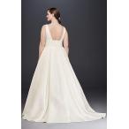 Sample: As-is Satin Cummerbund Plus Size Wedding Dress Style AI1303016