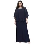 Jersey Plus Size Capelet Mother of Bride/Groom Dress with Beaded Neck