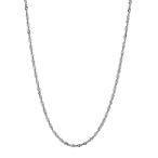 Ritastephens 14k Solid White Gold Singapore Rope Chain Necklace 1.5 Mm