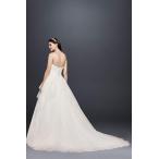 Tulle Wedding Dress with 3D Floral Appliques Style WG3867, Soft White,