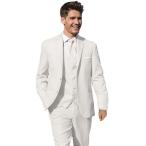 MY'S Men's Custom Made Bridegroom Wedding Tuxedo Suit White Pants Vest