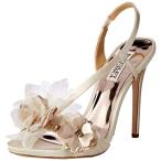 Badgley Mischka Women's Forever Heeled Sandal Ivory Satin 10 M US