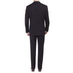 DTI BB Signature Two Button Men's Suit Sharkskin Jacket Modern Fit Bla