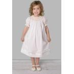 Strasburg Children Little Girls' Pearl Smocked Dress Flower Girl White
