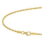 JewelStop 14k Solid Yellow Gold 1.5mm Diamond-Cut Rope Chain, Lobster