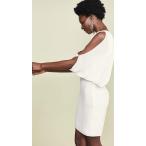 Halston Heritage Women's Cape Sleeve Fitted Open Back Dress, Chalk 10