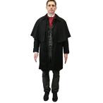 Historical Emporium Men's 100% Wool Coburn Great Coat 42 Black