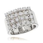 Luxurman 14K Mens Unique Design Natural 1.3 Ctw Diamond Ring Collectio