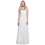 David's Bridal Chiffon Wedding Dress with Strapless Ruched Bodice Styl