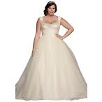 Plus Size Oleg Cassini Off The Shoulder Lace Wedding Dress Style 8CWG7