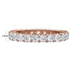 2CT Passion Eternity Diamond Ring in 10K Rose Gold Shared Prong Settin