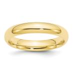 Solid 10k Yellow Gold 4mm Standard Comfort Fit Wedding Band Size 5