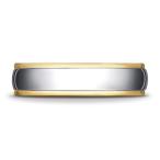 6mm Comfort Fit Wedding Band/Ring 14 kt Two Tone Gold Size 8