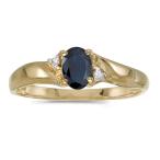 Jewels By Lux 14k Yellow Gold Genuine Blue Birthstone Solitaire Oval S