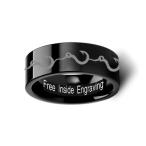 Thorsten Multiple Fishing Hook Pattern Ring Inside Engraved Flat Black