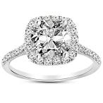 1.25 Ctw 14K White Gold Halo GIA Certified Diamond Engagement Ring Cus