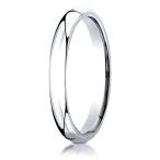 3mm Comfort Fit Wedding Band/Ring 14 kt White Gold Size 5