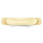 Jewelry Stores Network Solid 10k Yellow Gold 4 mm Rounded Wedding Band