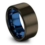 Chroma Color Collection Tungsten Wedding Band Ring 10mm for Men Women