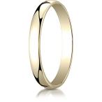 Benchmark 14K Yellow Gold 3mm Low Dome Light Wedding Band Ring , Size