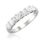 14k White Gold Princess-cut Diamond Bridal Wedding Band Ring (1 cttw,