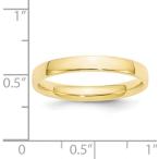 JewelrySuperMart Collection 10k Yellow Gold 3mm Plain Classic Comfort-