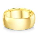 Ioka - 14k Solid Yellow Gold 8mm Plain Standard Classic Fit Traditiona