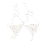 yueton 2pcs Crochet Barefoot Sandals, Nude Shoes, Foot Jewelry, Anklet