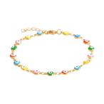 Edforce 18k Gold Plated Multi-Colored Yellow Blue Red Green Pink Evil