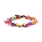 Mary Grace Design MGD, Colorful Dyed Shell Chip Anklet. Beautiful 26 C