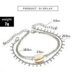 Leiothrix Boho Seashell Anklets Bracelet Chain Layered Foot Jewelry fo