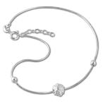 SilberDream anklet with a small floating sun, with lobster clasp, 10.0