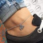 Fangsen Bohemian Ancient Silver Sun Elephant Wax Rope Anklet Summer Be
