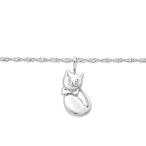 Atik Jewelry Silver Cat Anklet