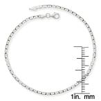 JewelryWeb Sterling Silver 10-inch 2.9 mm Mariner Link Anklet