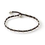 MGD, Silver Tone Color Bead and Bell Anklet. Beautiful Handmade Brass