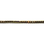 MGD, Brown Tiger Eye Color Bead with Golden Beads and Brass Bell Ankle